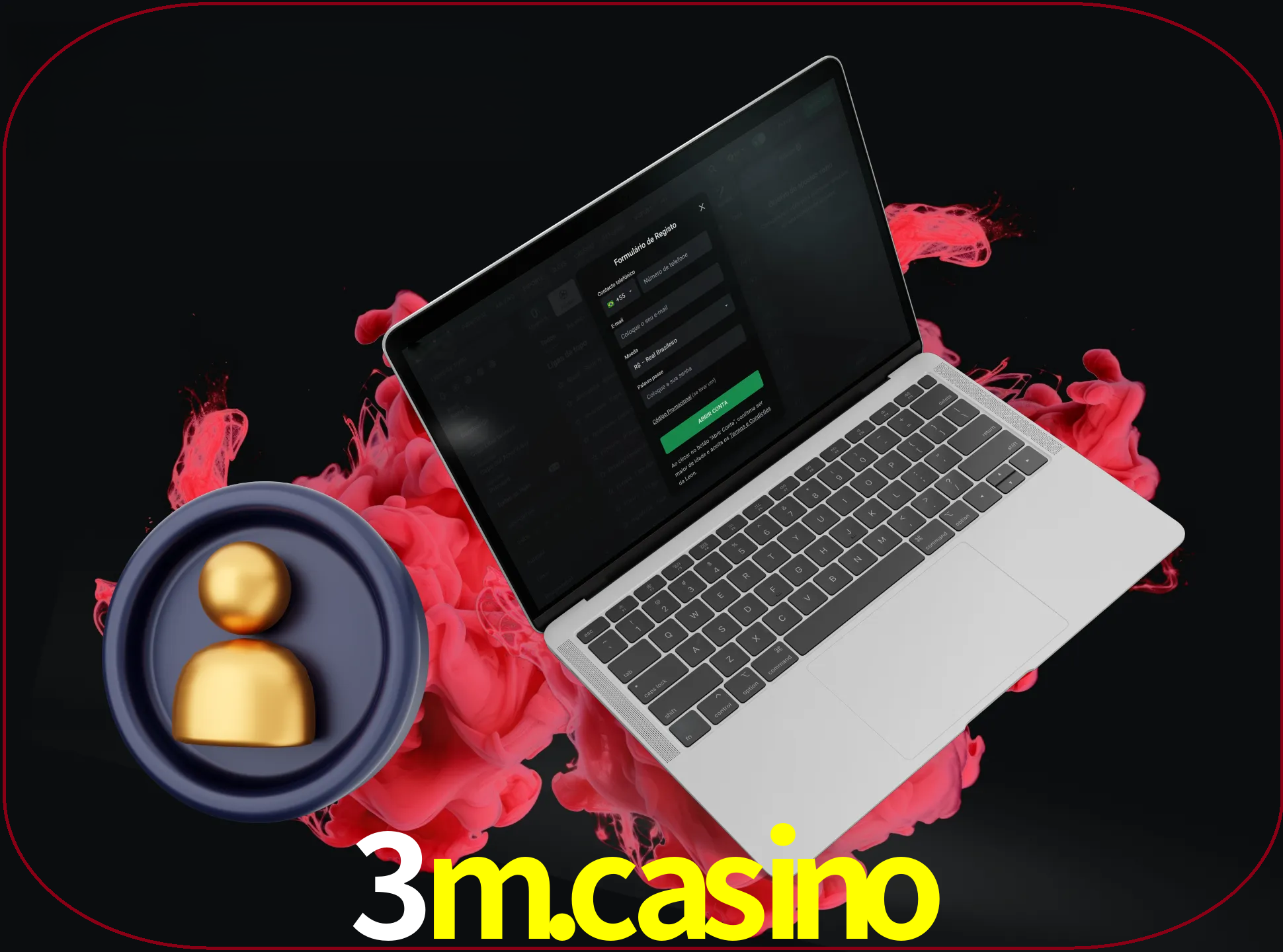 No cabeçalho do site 3M.CASINO, clique no botão que o levará a um formulário especial onde terá de introduzir as suas informações actuais.