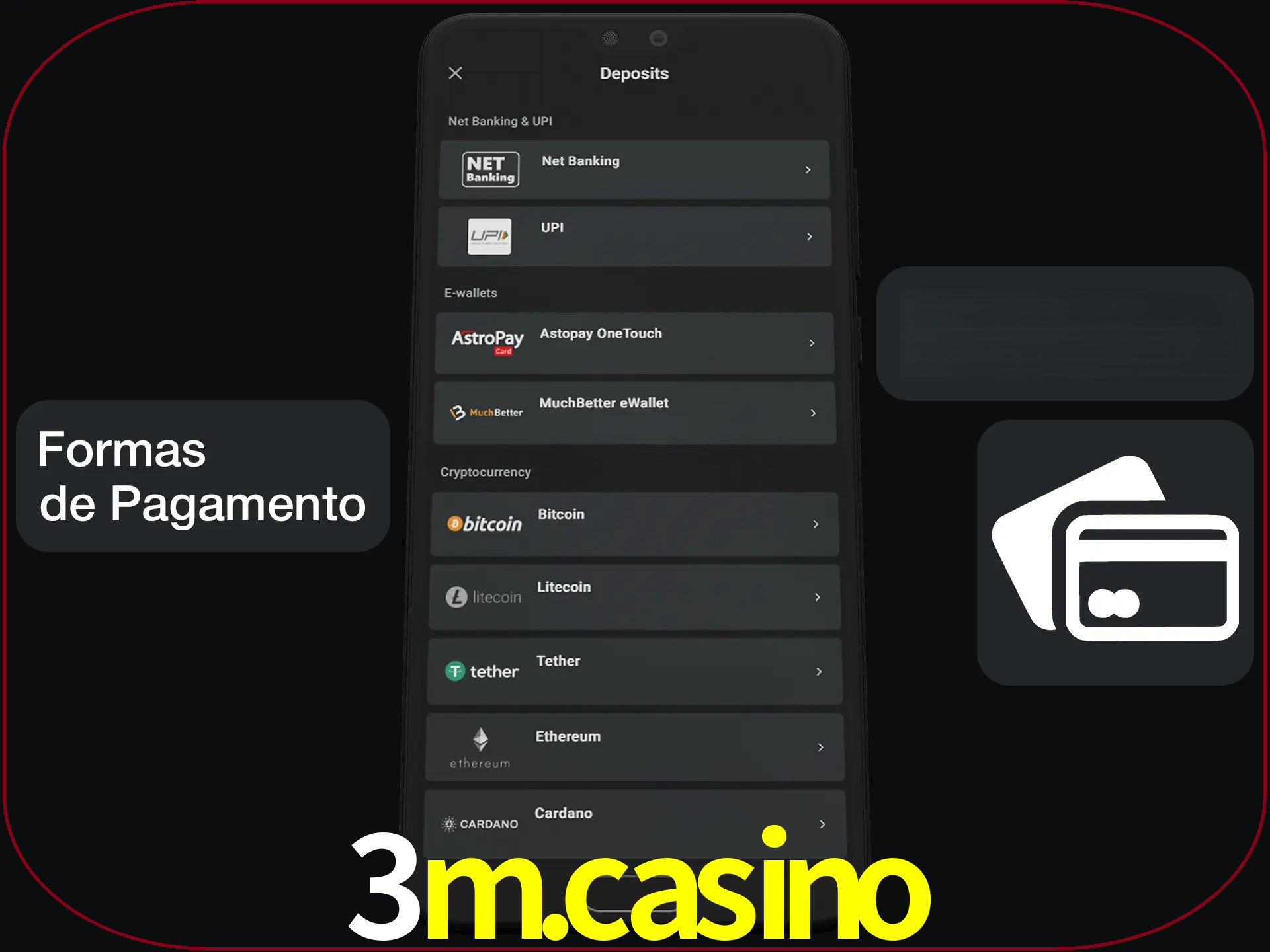 Escolha a forma de pagamento de sua preferência.