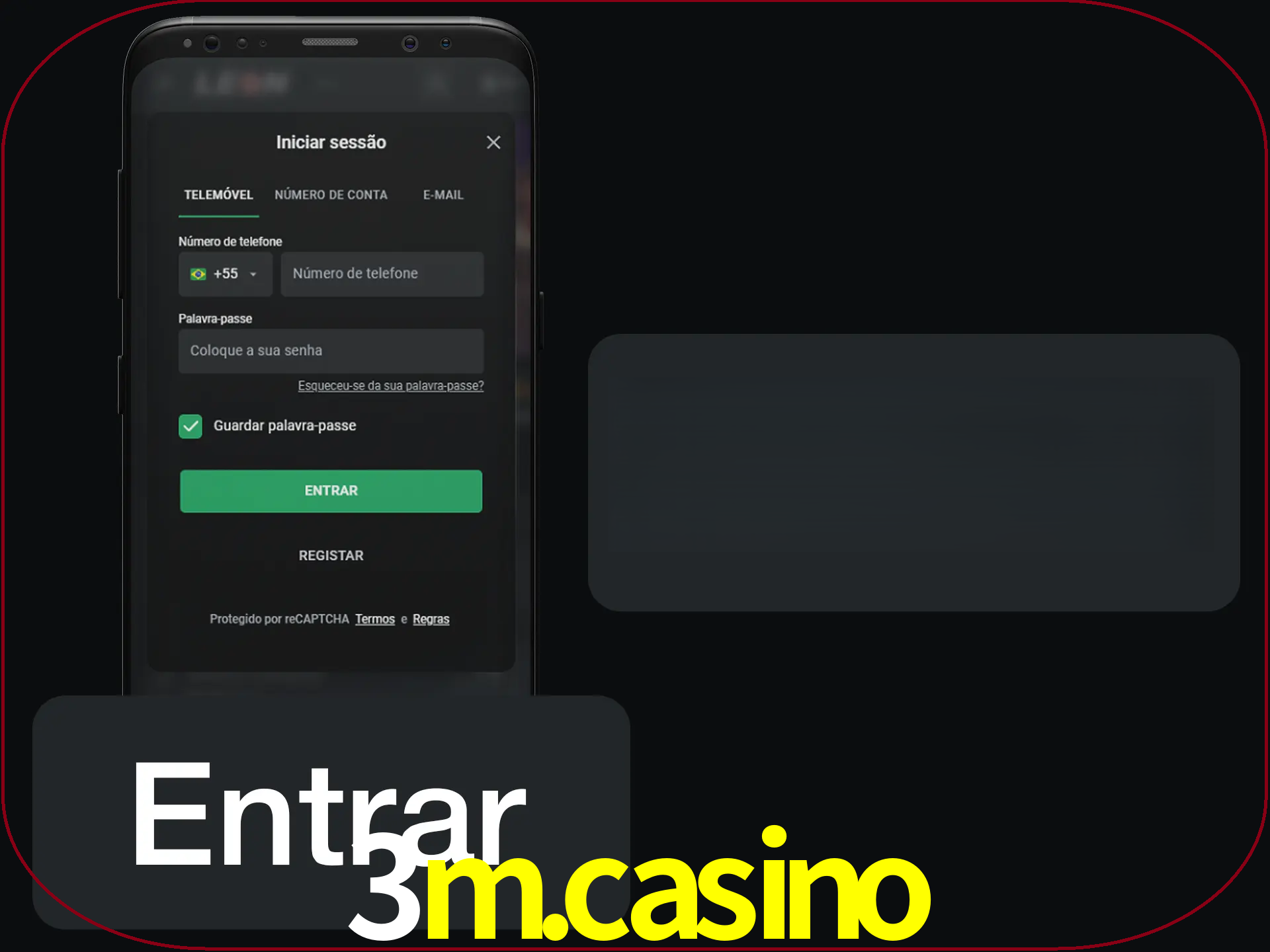Faça o login para começar a apostar e jogar no cassino.